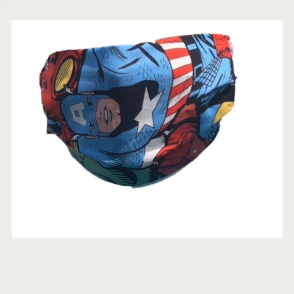 5 Face mask covers cotton adult super hero variety